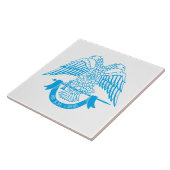 Zweikopfadler als asonisches Symbol Fliese (Seite)