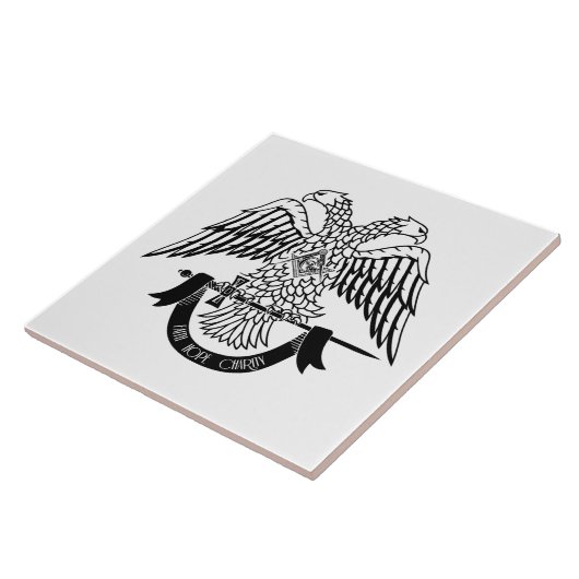 Zweikopfadler als asonisches Symbol Fliese (Seite)