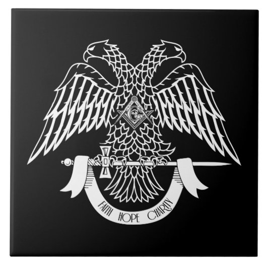 Zweikopfadler als asonisches Symbol Fliese (Vorderseite)