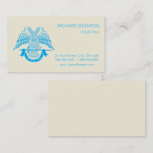 Zweikopfadler als asonisches Symbol Visitenkarte (Vorne/Hinten)