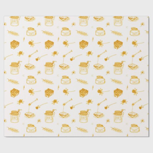 Zweimal als süße Honey Twins Geschenk Geschenkpapier (Flach)