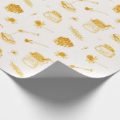 Zweimal als süße Honey Twins Geschenk Geschenkpapier (Ecke)