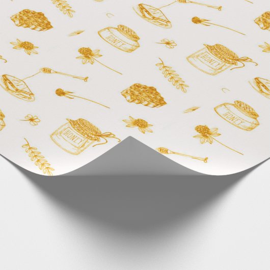 Zweimal als süße Honey Twins Geschenk Geschenkpapier (Ecke)