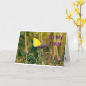 ZWEIMAL AUF UNSERER GEBURTSTAGEN LIEBE TEILEN MIT KARTE (Gelbe Blume)