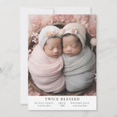 Zweimal Blesser-Geburtstagskarte für Foto Ankündigung (Vorderseite)