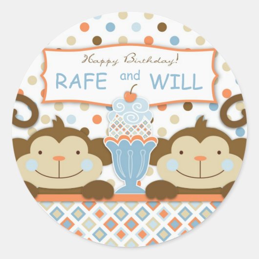 Zweimal der Spaß-BOYS-Aufkleber Runder Aufkleber (Vorderseite)