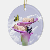 Zweimal die Freude mit Baby-Twin-Dusche Einladung Keramikornament (Links)