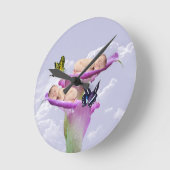 Zweimal die Freude mit Baby-Twin-Dusche Einladung Runde Wanduhr (Winkel)