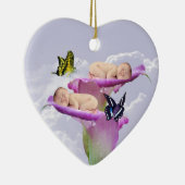 Zweimal die Freude mit Baby-Zwillinge Weihnachten Keramikornament (Rechts)