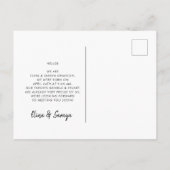 Zweimal die Liebe-Zwillingsankündigung Postkarte (Rückseite)