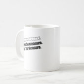 ZWEIMAL DIE MASSNAHME KAFFEETASSE (Vorderseite Links)