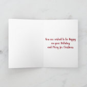 ***ZWEIMAL GEBURTSTAG** ***CHRISTMAS*** FEIERTAGSKARTE (Innenseite)