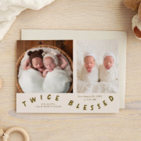 Zweimal gesegnete Typografie Cream Birth