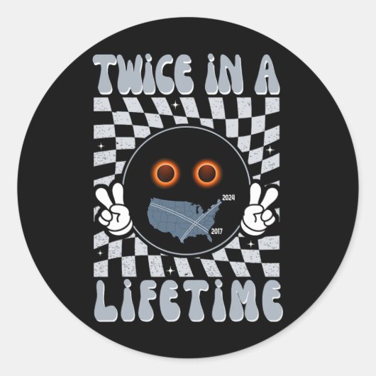 Zweimal in einem Solarkollektiv vom 8. April 2024 Runder Aufkleber (Vorderseite)