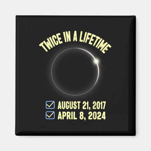 Zweimal in einem Solarzellen-Jahreszyklus 2024 Magnet (Vorne)