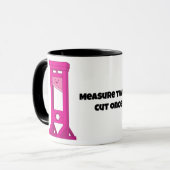 zweimal messen, einmal schneiden 🙂 Pink Guillotin Tasse (Vorderseite Links)