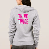 zweimal nachdenken hoodie (Rückseite)