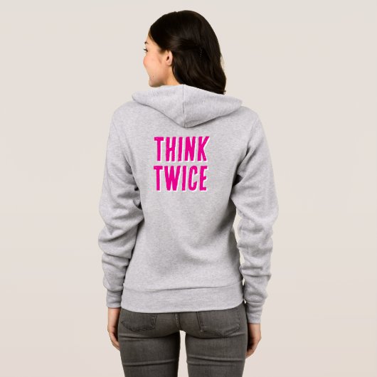 zweimal nachdenken hoodie (Schwarz voll)