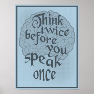 zweimal nachdenken poster