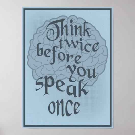 zweimal nachdenken poster (Vorne)