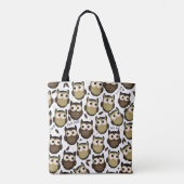 Zweimal! niedliches Eule-Muster. Tasche (Rückseite)