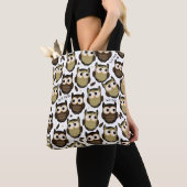 Zweimal! niedliches Eule-Muster. Tasche (Von Nahem)