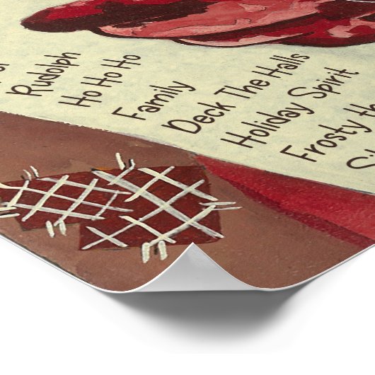 Zweimal prüfen — Klassischer Santa 18x24 Poster (Ecke)