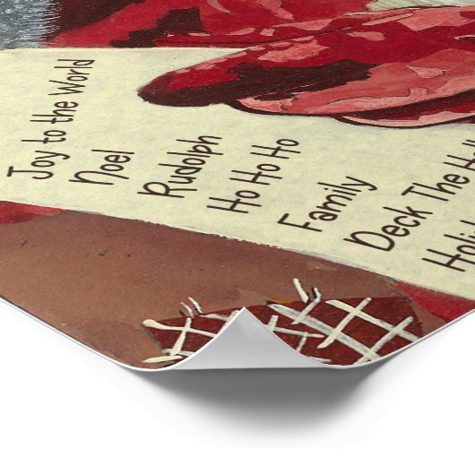 Zweimal prüfen — Klassischer Weihnachtsmann Poster (Ecke)