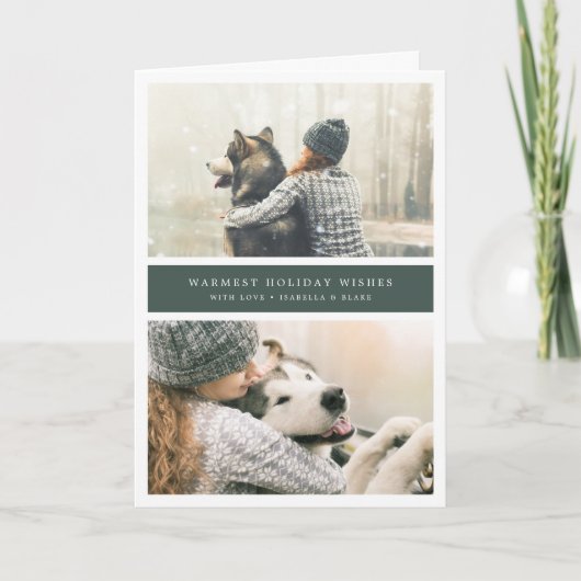 Zweimal so schön geklappte Ferienkarte Feiertagskarte (Vorderseite)