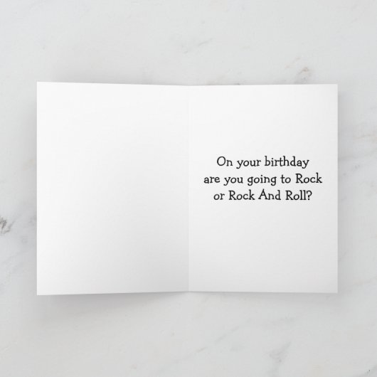 ZWEIMAL SPASS - GEBURTSTROCK ODER ROCK UND ROLLEN? KARTE (Innenseite)