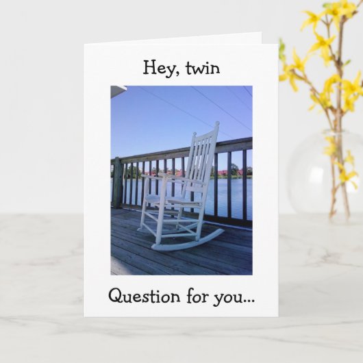 ZWEIMAL SPASS - GEBURTSTROCK ODER ROCK UND ROLLEN? KARTE (Gelbe Blume)