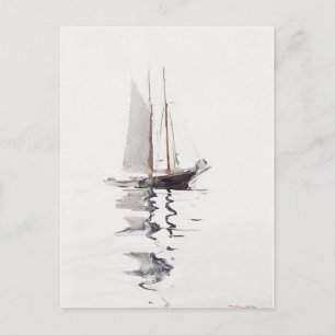 Zweimast-Schoner mit Dory (1894) Postkarte