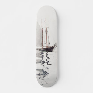 Zweimast-Schoner mit Dory von Winslow Homer Skateboard