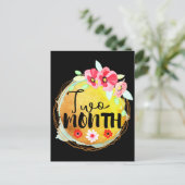 Zweimonatiges Baby-Meilenstein-Etikett Postkarte (Stehend Vorderseite)