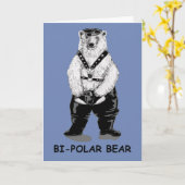 Zweipolarbär Karte (Gelbe Blume)