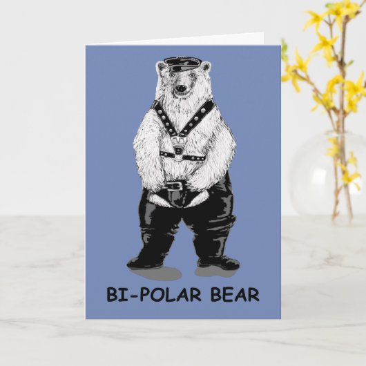 Zweipolarbär Karte (Gelbe Blume)