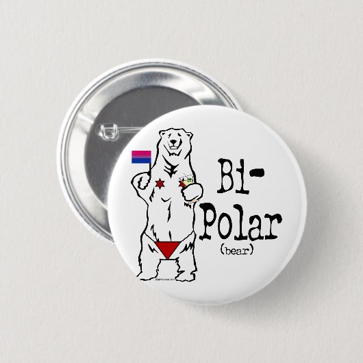 Zweipoliger Bär Button (Vorne & Hinten)