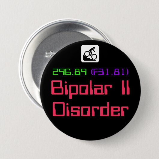 Zweipoliger II Knopf der Störung DSM-5 Button (Vorne & Hinten)