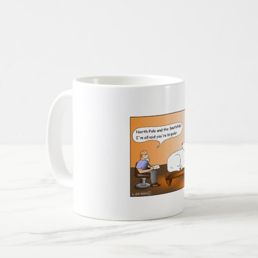 Zweipoliges Cartoon Coffe eMug Kaffeetasse (Vorderseite Links)