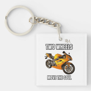 Zweirad bewegt die Seele Motorrad-Shirt Biker Schlüsselanhänger