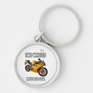 Zweirad bewegt die Seele Motorrad-Shirt Biker Schlüsselanhänger