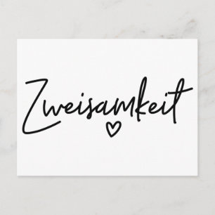 Zweisamkeit, German Word, Togetherness, German Feiertagspostkarte