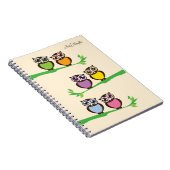 Zweischalige Owls-Notebook Notizblock (Rechte Seite)