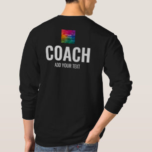 Zweiseitig bedruckter Mens Coach mit langer Schlau T-Shirt
