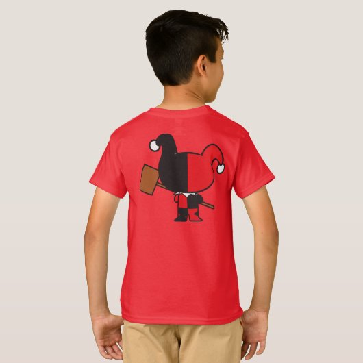 Zweiseitig Chibi Harley Quinn T-Shirt (Schwarz voll)