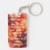 Zweiseitig Christlich Inspiriert Artful Orange Schlüsselanhänger (Rückseite)