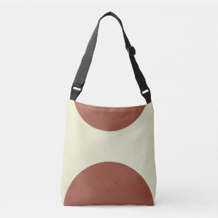 Zweiseitige abstrakte Kunstdruckbraun auf grün Tragetaschen Mit Langen Trägern