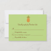 Zweiseitige Ananas-Hochzeit RSVP (Vorderseite)