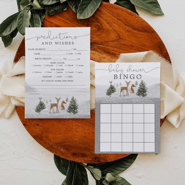 Zweiseitige Baby Duschspiele Bingo Vorhersagen (Von Creator hochgeladen)