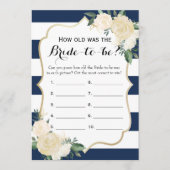 Zweiseitige Brautparty-Spiele der Seestreitmacht Hinweiskarte (Vorderseite)